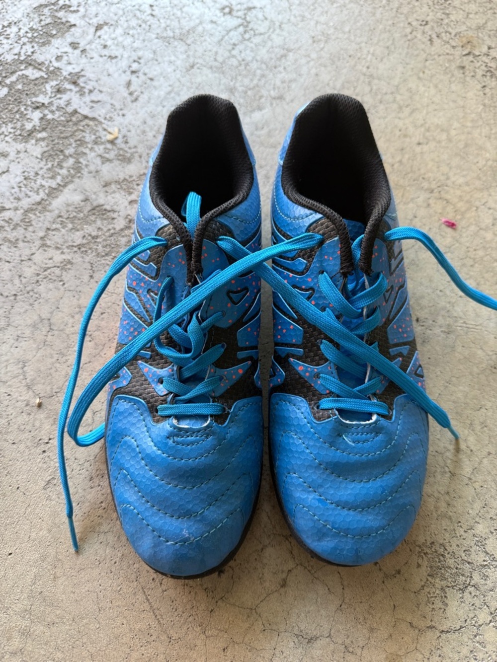 Mizuno Blue Athletic Shoes with Orange Accents